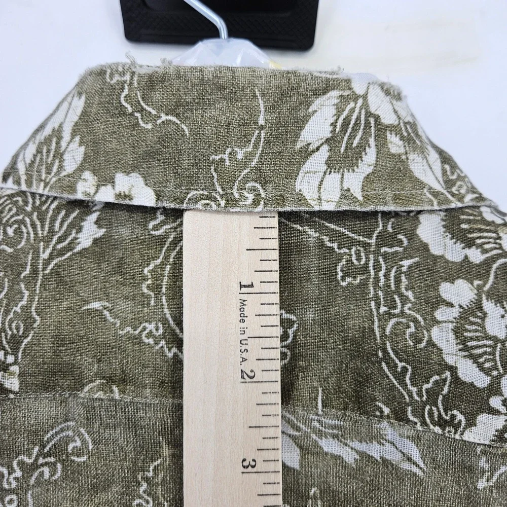 Vintage Polo Ralph Lauren Shirt Mens Large Lance Button Up Linen Hawaiian